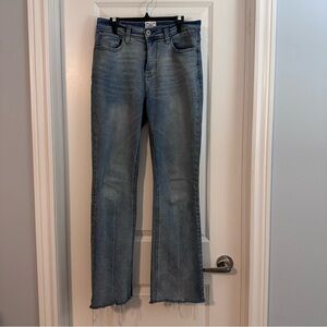 C&C California high-rise, raw hem, bootcut flare jeans. 
Size 8/29